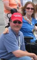 Ms. Wheelchair Iowa 2009 Angie Plager with her dad, Ken Plager
